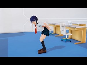 【MMD】Balloon (girl fart & burp animation)