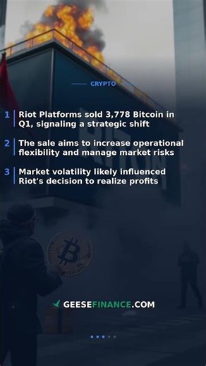 Riot Platforms Sells Bitcoin Amid Strategy Shift in Q1
