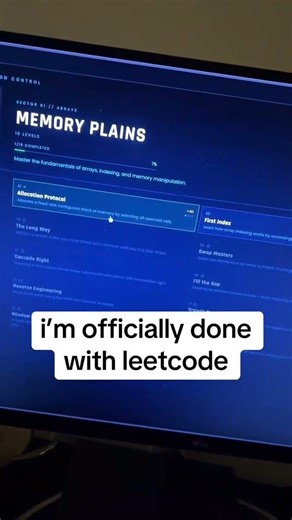 officially done with leetcode #coding #leetcode #game #computerscience