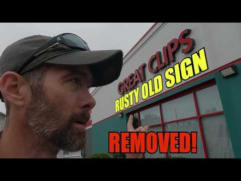 How to remove a rusty old sign - Explained... Kinda...