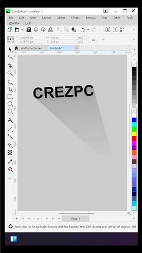 Long Shadow Effect In Coreldraw | Coreldraw design | coreldraw tutorial |