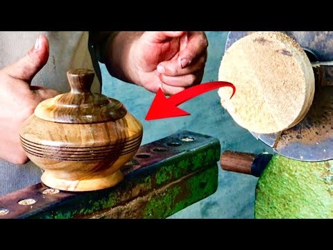 Beginner Wood Turning projects _ How To Make Designs On Wood _ DIY Wood Project