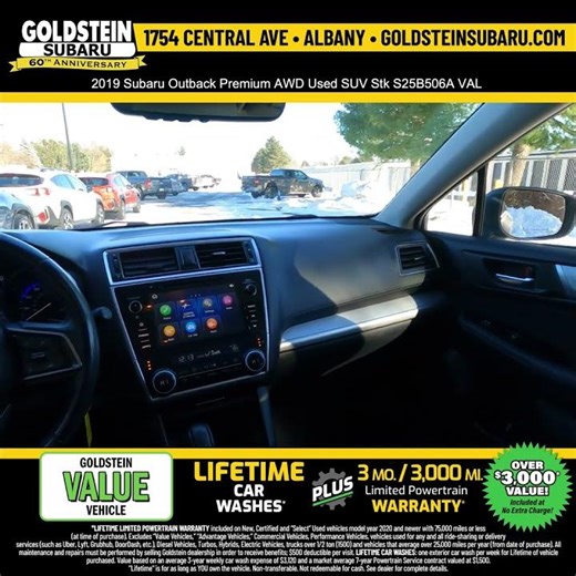 2019 Subaru Outback Premium AWD Used SUV Stk S25B506A VAL