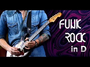 Funky Rock Groove Guitar Backing Track Jam in D