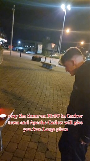stop the timer on 10:00 in Carlow town and Apache Carlow will give you free Large pizza #viral #funnyvideos #ireland #funny #work #fyp #fun #apachepizza #pizza #food | Apache Pizza Carlow