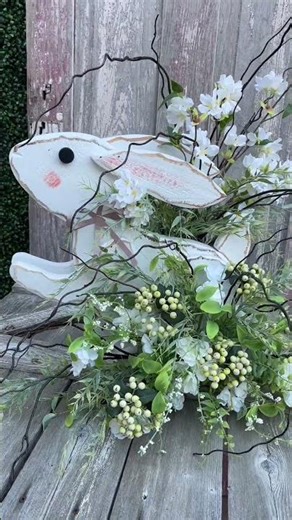 DIY Cherry Blossom Bunny Easter Centerpiece | Elegant Spring Floral Arrangement