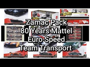 Hot Wheels 80 Years Mattel Boxset, Hot Wheels Replay the Classics Zamac Pack, Honda Team Transport