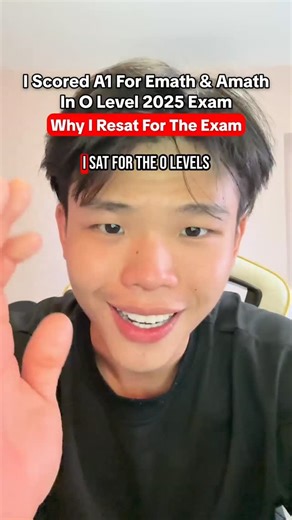 I Scored A1 For Emath and Amath In O Level 2025 Exam Why I Resat For The Exam WhatsApp me to join my Sec and JC Math tuition classes: https://wa.me/98108788 #a1mathacademy #geraldstudies #secondaryschool #singapore #olevel #moescholar | A1 Math Academy