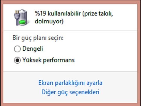 Bilgisayarda Şarja Takılı Dolmuyor Hatası Çözümü