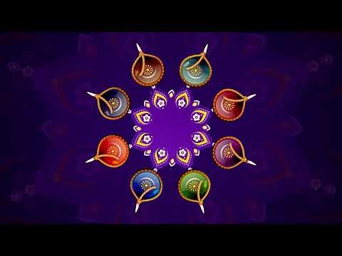 Festival Motion Background Video II Animated Diya Diwali Animation Video Loop - Diwali pooja Video