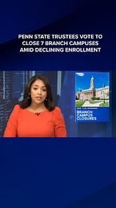 157K views · 549 reactions | Penn State University's trustees voted Thursday night to close seven of its 19 branch campuses amid declining enrollments, demographic shifts and financial pressures that backers say made it a necessary decision. https://6abc.com/post/penn-state-trustees-vote-close-7-branch-campuses-amid-declining-enrollments/16516939/ | 6abc Action News | Facebook