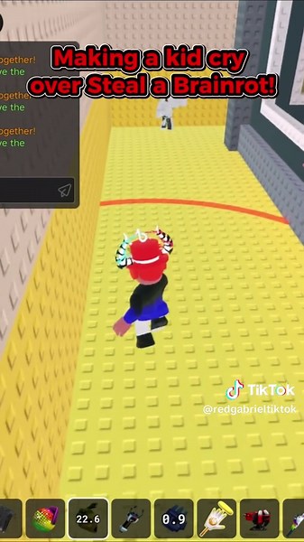 I just made him cry! #stealabrainrot #roblox #kidcrying #tiktok #shorts