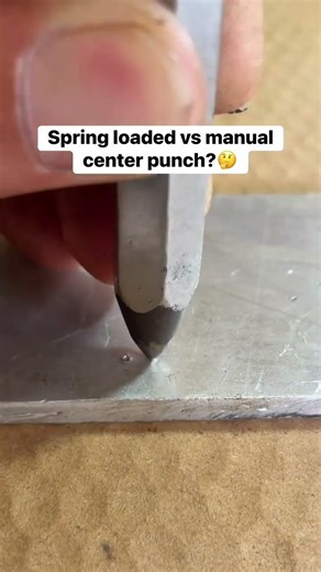 Spring loaded vs manual center punch? Which better?🤔 #bossawin #trending #trendingshorts