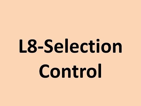 L8: Selection Control