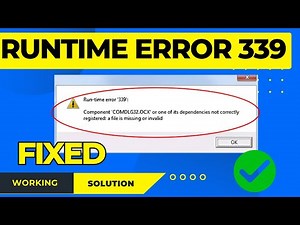 How To Fix comdlg32.ocx Missing or Invalid Error | Runtime Error 339 in Windows 11 / 10 / 7