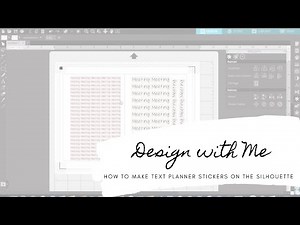 Design with Me l | How to Make Planner Stickers | Script Stickers Part 1 | Silhouette Tutorial |