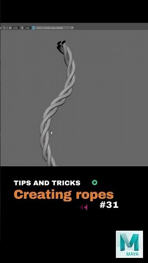 How to Create Realistic Ropes in Maya! Easy Sweep Mesh Trick! #shorts #howto #tutorial