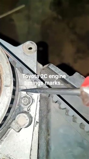 Toyota 2C engine timing mark #short video#