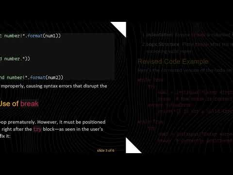 Fixing Syntax Errors in Python: Understanding the break Statement
