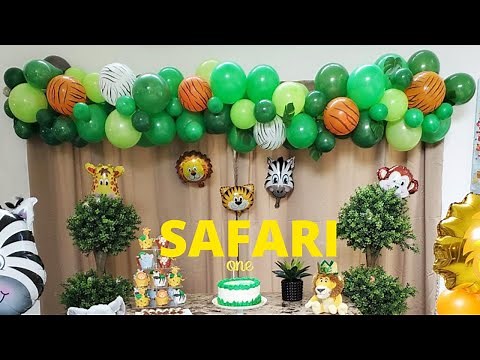Decoração do Safari Com 109 peças - Festa Com Tema Safari