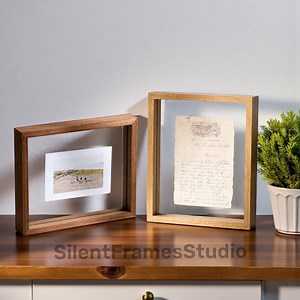 Floating Picture Double-sided Frame With Glass Backing - Etsy UK