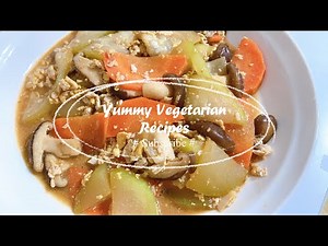 Vegetarian recipe🌱 labu air masak cendawan