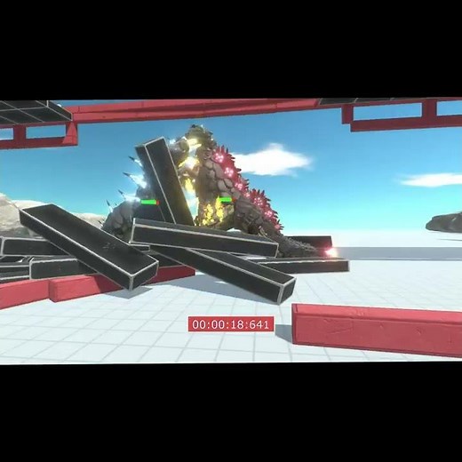 Great Burning Godzilla Fight VS Godzilla Animal Revolt Battle Simulator Fudgy #arbs #godzilla