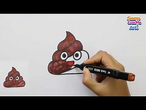 How To Draw Poop Emoji Step By Step