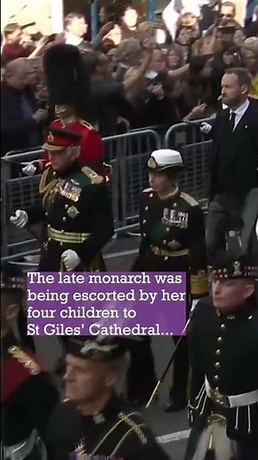 Charles III Leads Royal Family in Coffin Procession