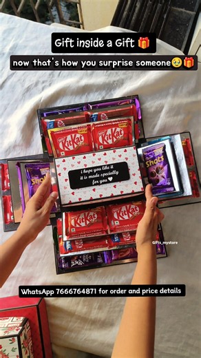 Surprise Phone Chocolate Explosion box 🎁🥳 Surprise Birthday gift for a Birthday girl 🎉#gift #love