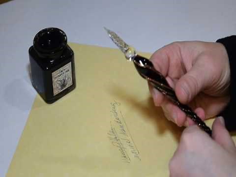 How to use a glass dip pen