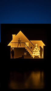 Home Alone DIY Papercraft Lightbox 💡 ✂️ Do you like it? Make the same! You can find full DIY tutorial and printable templates for cutting via the link in my profile description 🔗 #homealone #papercuttingart | Dr. Papperoni