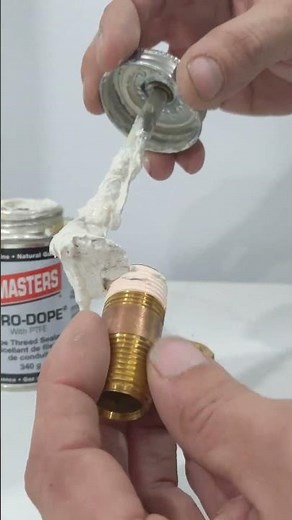 How to Use Teflon tape and pipe dope to make a threaded pipe seal #shorts #plumbing