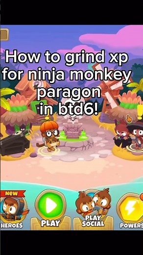 How to get XP for ninja monkey paragon! #viral #bloonstd6 #shorts #btd6 #xp