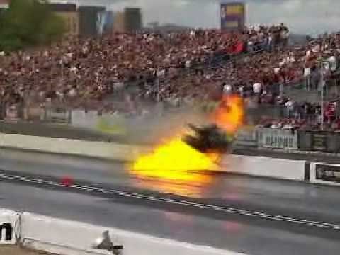 Antron Brown Crash Wreck at NHRA Firebird Speedway Kills Woman Bystander