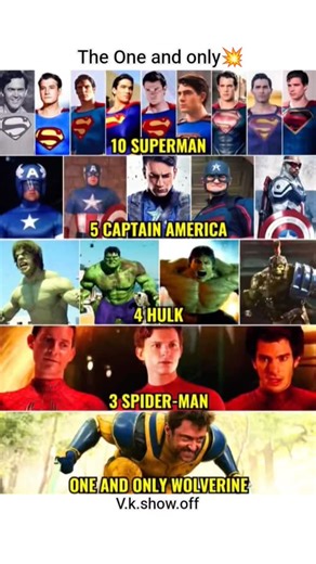 V.K.Show on Instagram: "what you think?#marvel#dcu#mcu#wolverine#spiderman#hulk#captainamerica#superman#ytshorts#instareels"