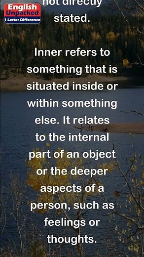Infer and Inner (One Letter)