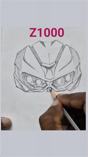 Z1000 Headlight Drawing // How to Draw. #shorts #art #shortvideo