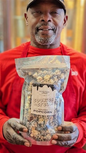 It’s poppin’ with cookies, cream, and crunch. Savannah's original candy store since 1973 #riverstreetsweets #CandyStore #popcorntime | River Street Sweets