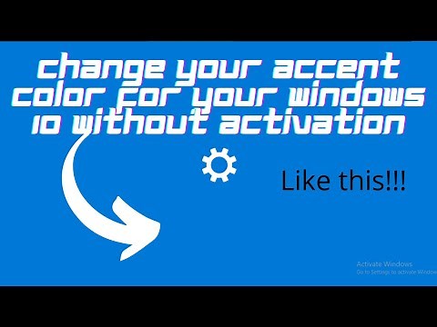 How to change ACCENT COLOR in Windows 10 without ACTIVATION| Tutorial| Should try!✔