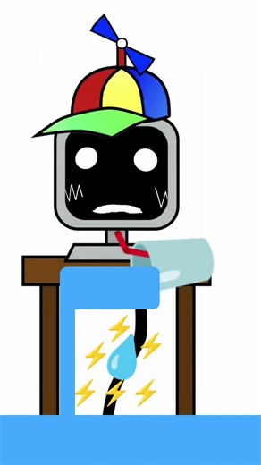 Oh no! mr. fun computer is lagging due to water! RIP#shorts