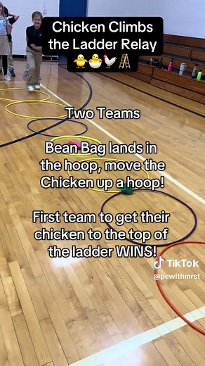 Chicken Climbs the Ladder Relay Game for Kids