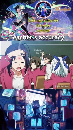 Teacher's accuracy 😅 || #anime #animeedit
