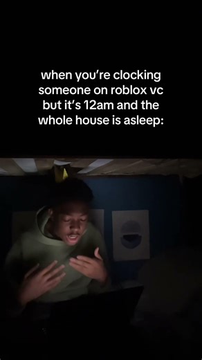 When you roast someone in Roblox VC at night 😭