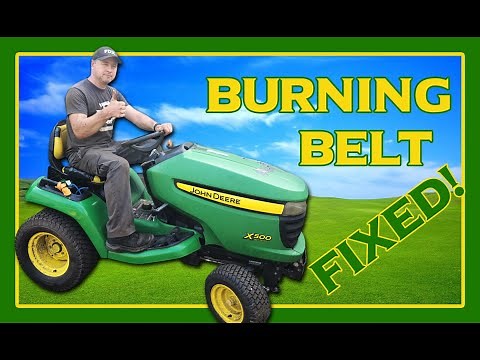 John Deere X-Series Riding Mower Burning Drive Belt Problem Fixed! Also Electrical Issue Repaired!