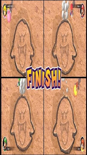 Mario Party Superstar – Draw Boo in the sand The one with the most accurate drawing wins!