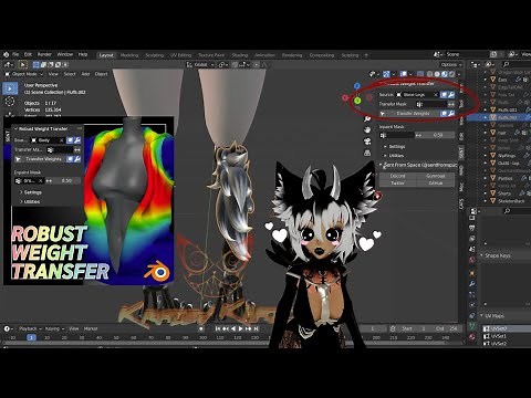 I Tried Robust Weight Transfer! || Blender VRChat Avatar ||