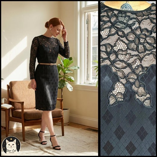 1960s Vintage Cocktail Dress Audrey Hepburn Inspired Midi Dress - Etsy