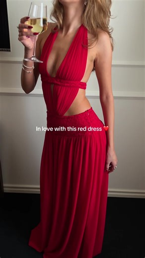 she is THE moment ❤️ our Scarlett dress 🏹💌 #reddress #maxidress #valentinesday #viral #dressinspo