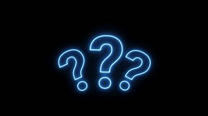 クエスチョンマーク アニメーション化されたクエスチョンマークは4Kアルファに跳ね返って表示されます